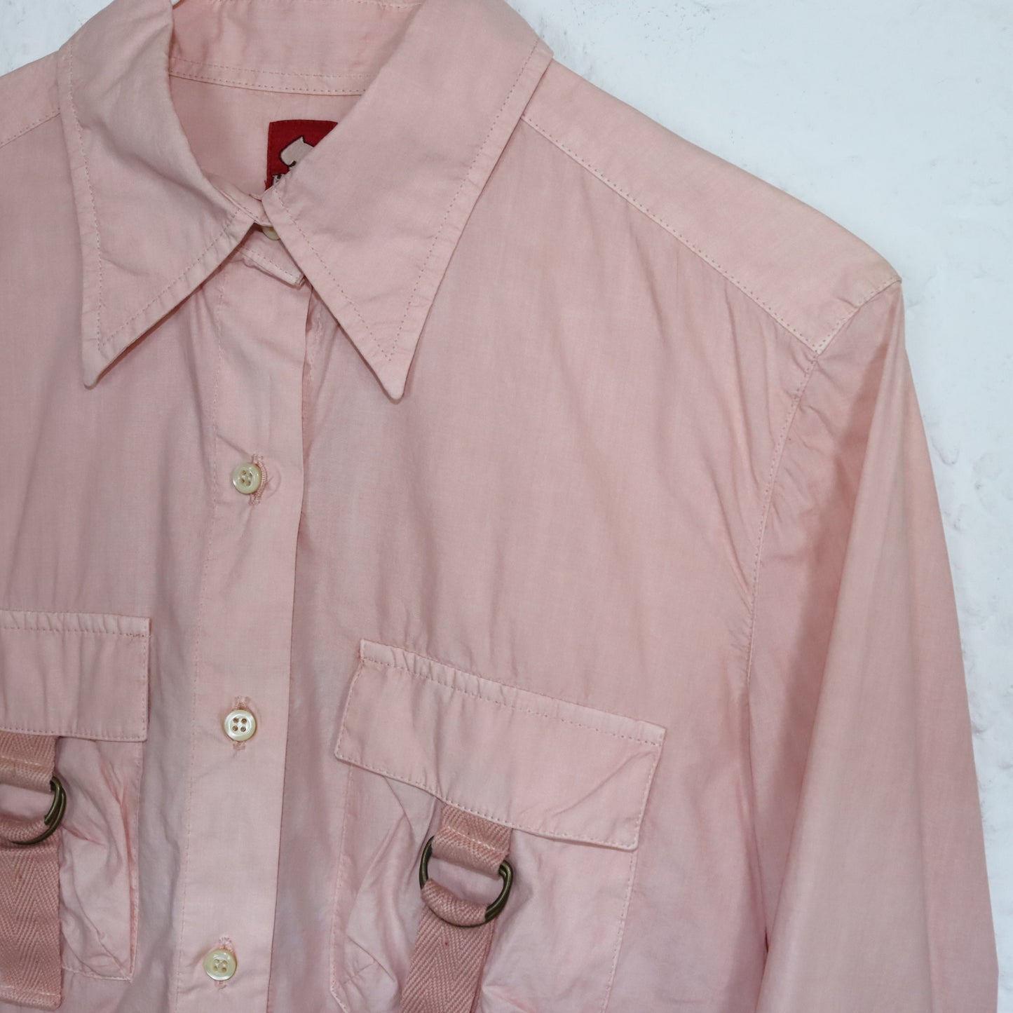 Vintage 90s 00s Y2k KILLAH blouse shirt long sleeve pink Deadstock S