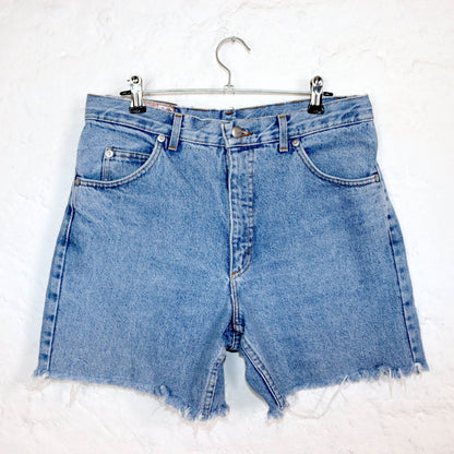 Vintage 80s 90s RIFLE shorts jeans light blue W32