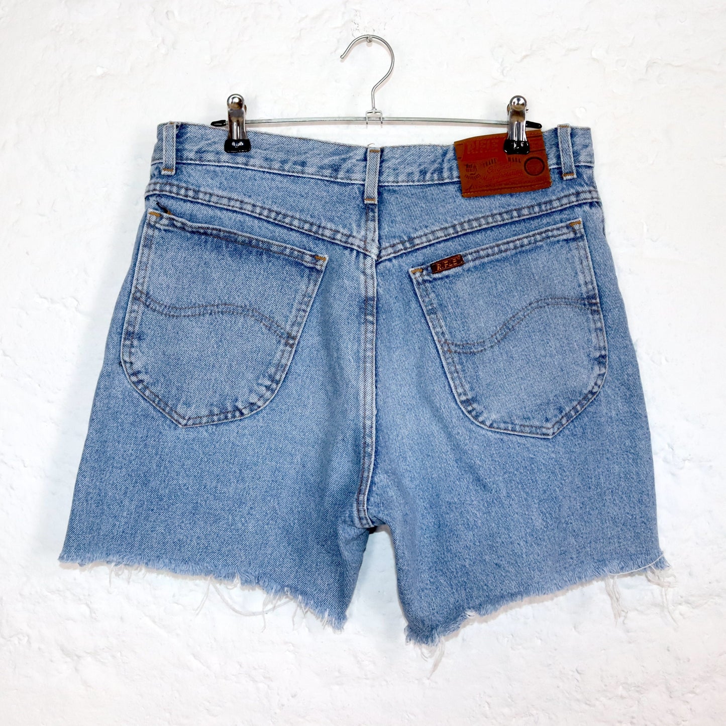 Vintage 80s 90s RIFLE shorts jeans light blue W32