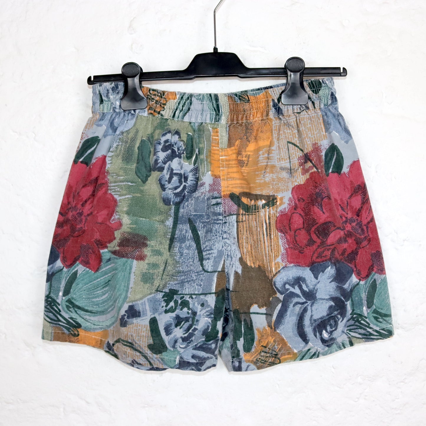 Vintage 80er 90er DUBIN Bermudashorts Shorts kurze Hose crazy pattern Blumenmuster bunt 38