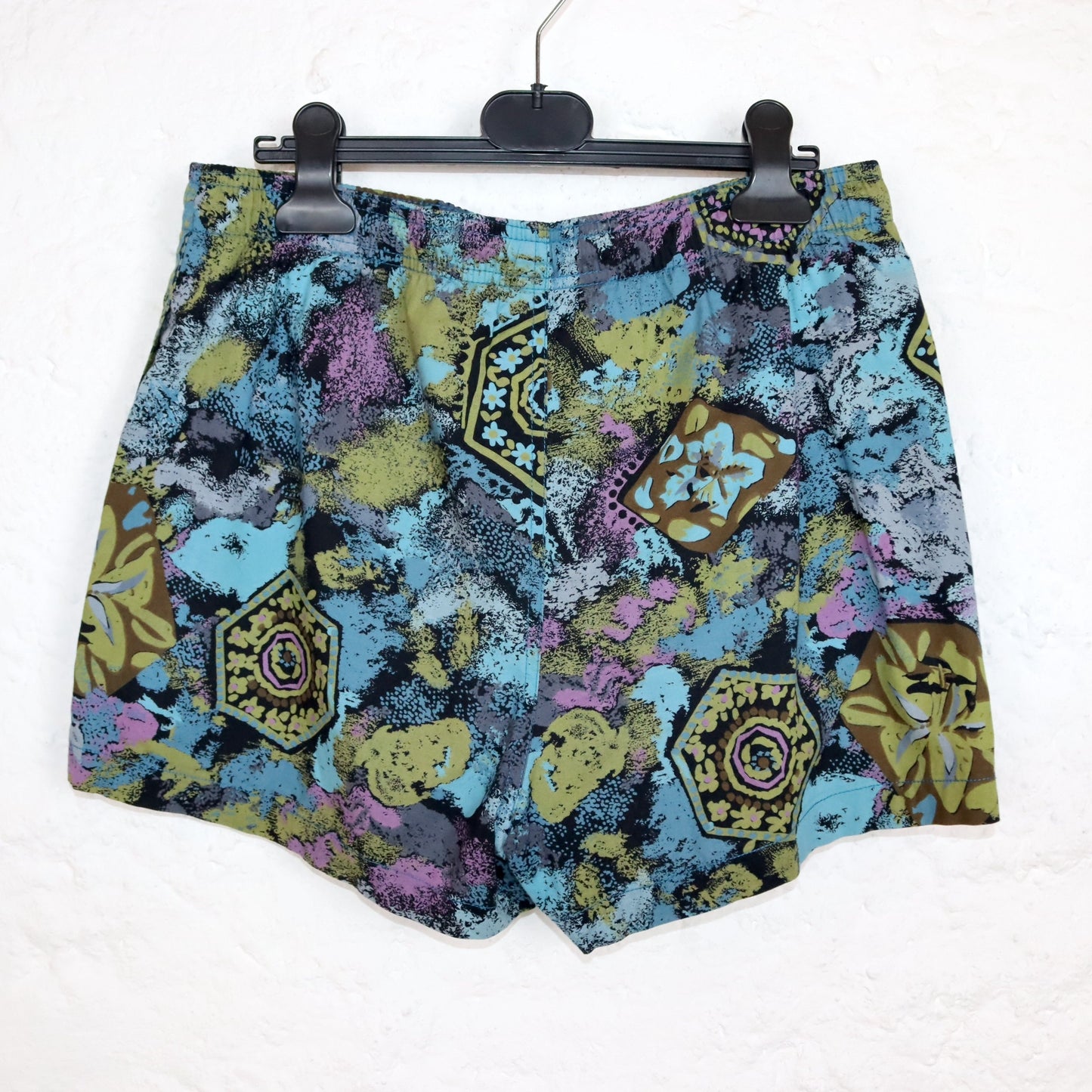 Vintage 80er 90er FILA Bermudashorts Shorts kurze Hose crazy pattern bunt M