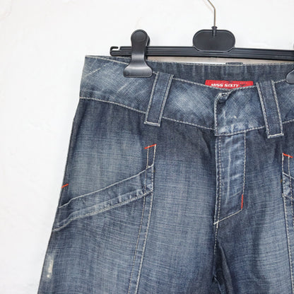 Vintage 90s 00s Y2k MISS SIXTY Capri Pants Jeans Denim Deadstock W28