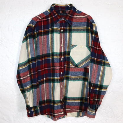 Vintage 80s 90s ETNIC flannel shirt long sleeve checked M