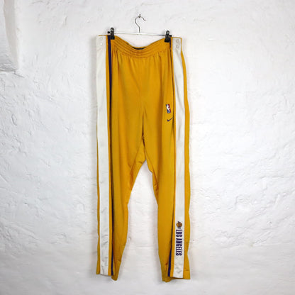 Vintage 80s 90s NIKE Team NBA Los Angeles Laker Sweatpants Baggy Button Fly Purple Yellow XXL