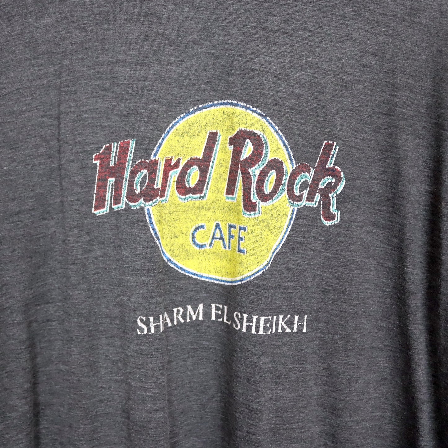 Vintage 80s 90s HARD ROCK Cafe Sharm El Sheiki T-Shirt short sleeve print grey XL