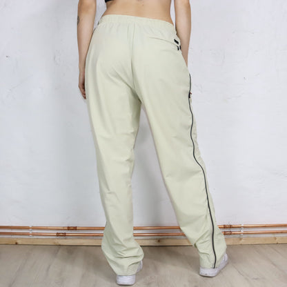 Vintage 90s 00s Y2k NIKE jogging pants tracksuit bottoms baggy Dri Fit beige M