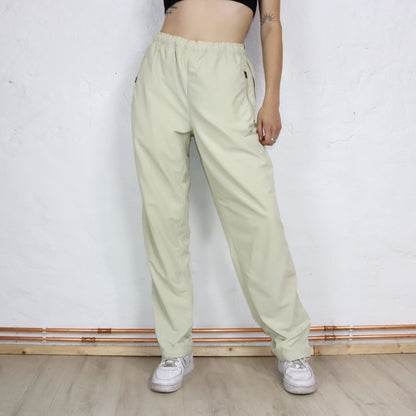 Vintage 90s 00s Y2k NIKE jogging pants tracksuit bottoms baggy Dri Fit beige M