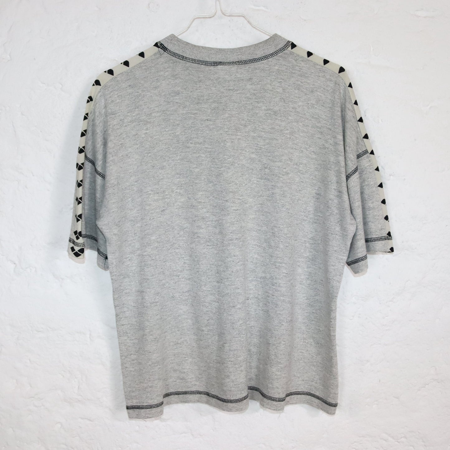 Vintage 80s 90s ARENA T-Shirt short sleeve grey mottled crop M