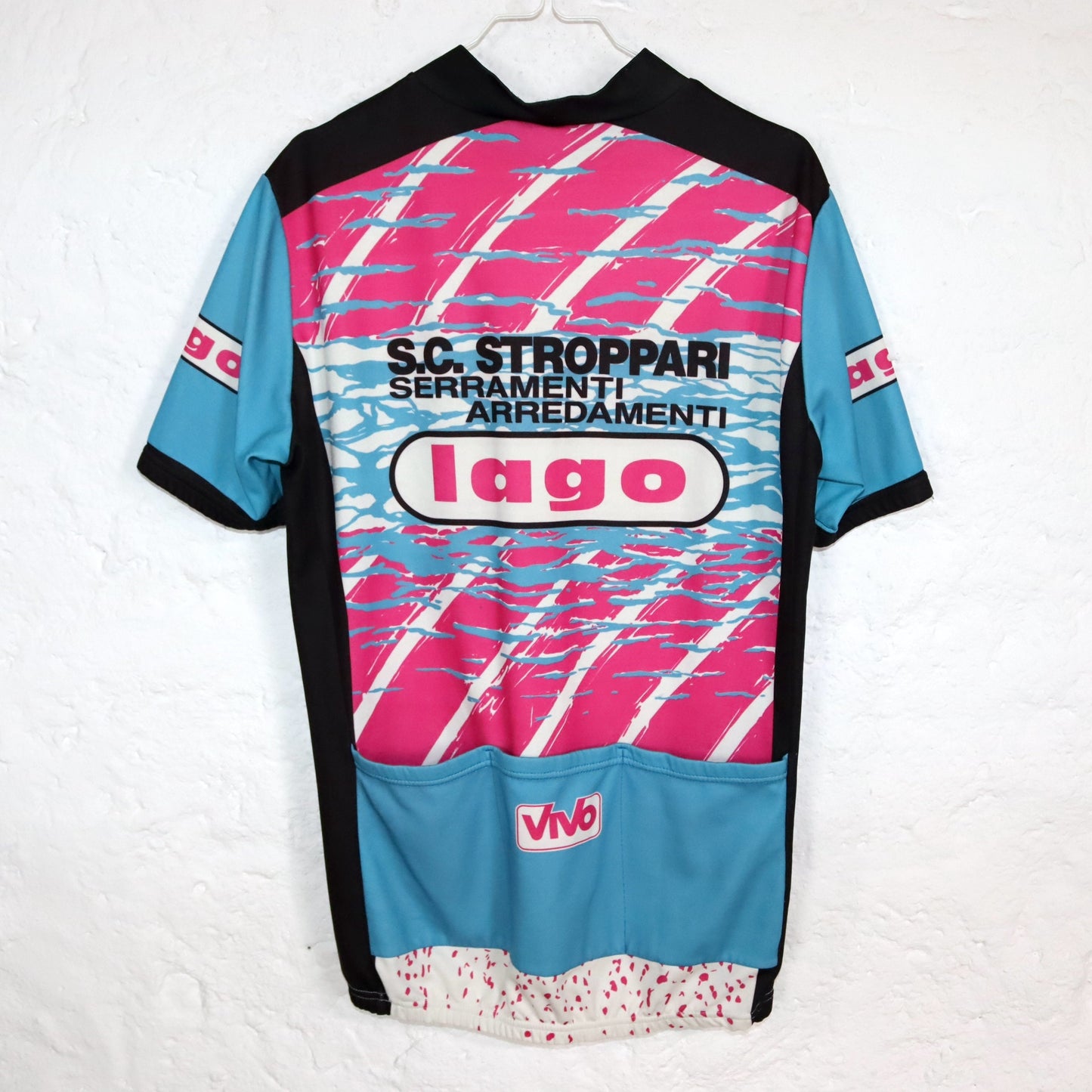 Vintage 80s 90s cycling jersey T-shirt short sleeve colorful XXL