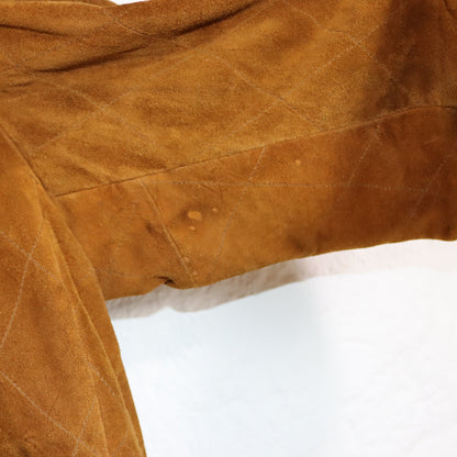 Vintage 80s 90s AMARILLO suede jacket bomber jacket brown leather 48 M