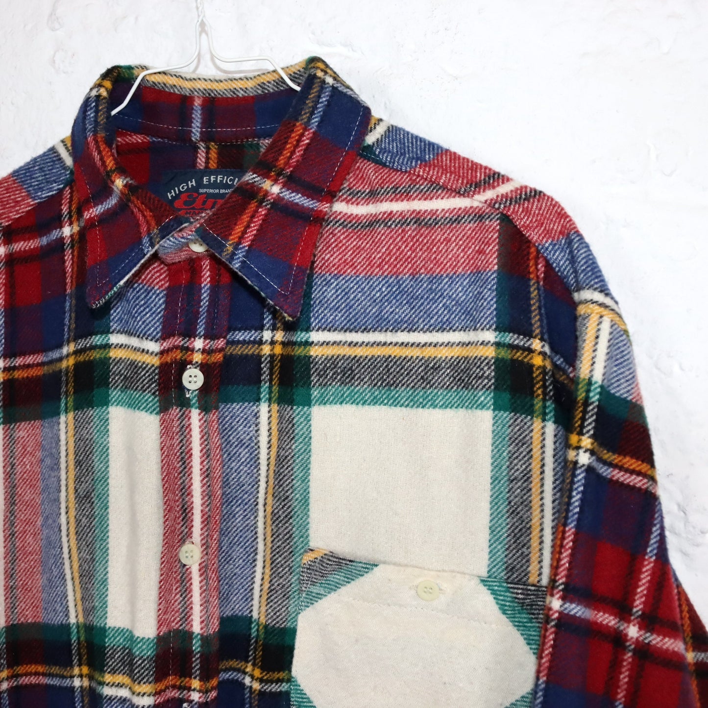 Vintage 80s 90s ETNIC flannel shirt long sleeve checked M