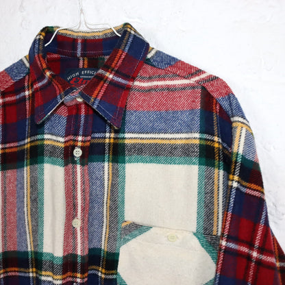 Vintage 80s 90s ETNIC flannel shirt long sleeve checked M