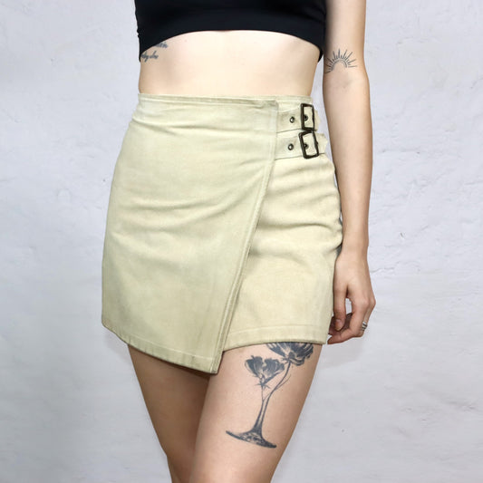 Vintage 80s 90s BAYSIDE suede skirt skirt mini skirt 38