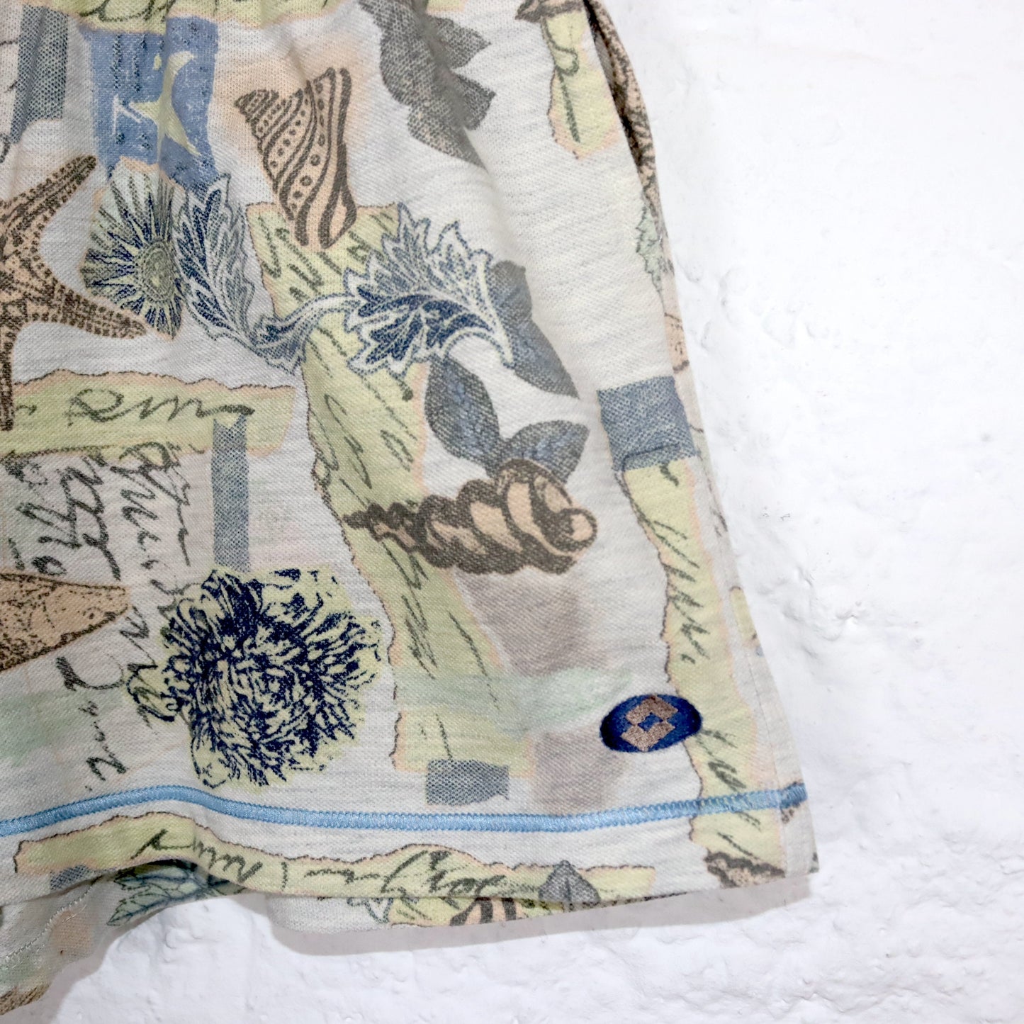 Vintage 80s 90s LOTTO shorts shorts crazy pattern beige 42 M