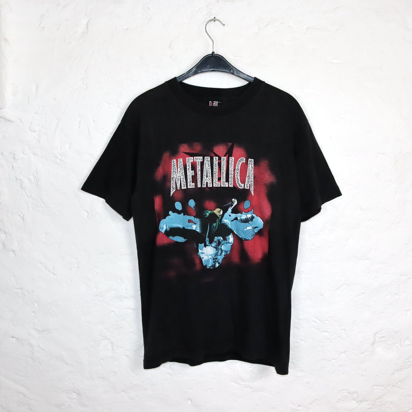 Vintage 80s 90s GIANT T-Shirt short sleeve Metallica band shirt black print Reload L