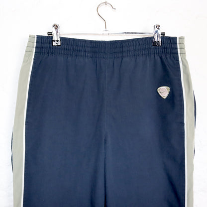 Vintage 80s 90s NIKE jogging pants tracksuit pants straight leg baggy dark blue S/M