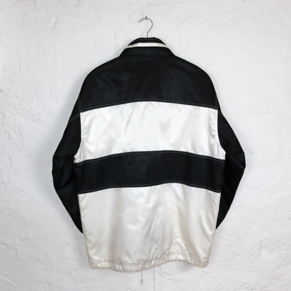Vintage 80s 90s HEAD rain jacket windbreaker black white L