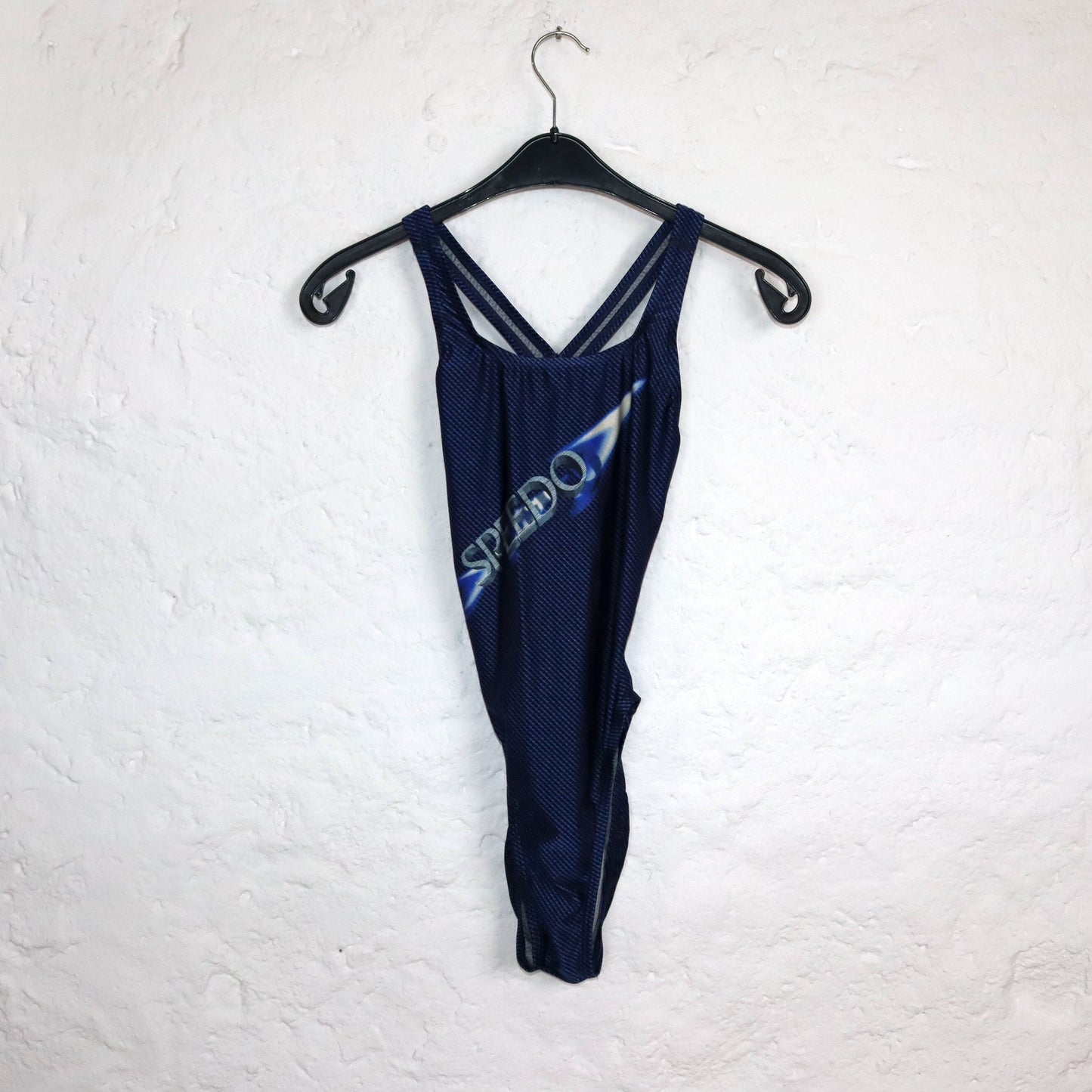 Vintage 80s 90s SPEEDO swimsuit one-piece bodysuit blue backless M