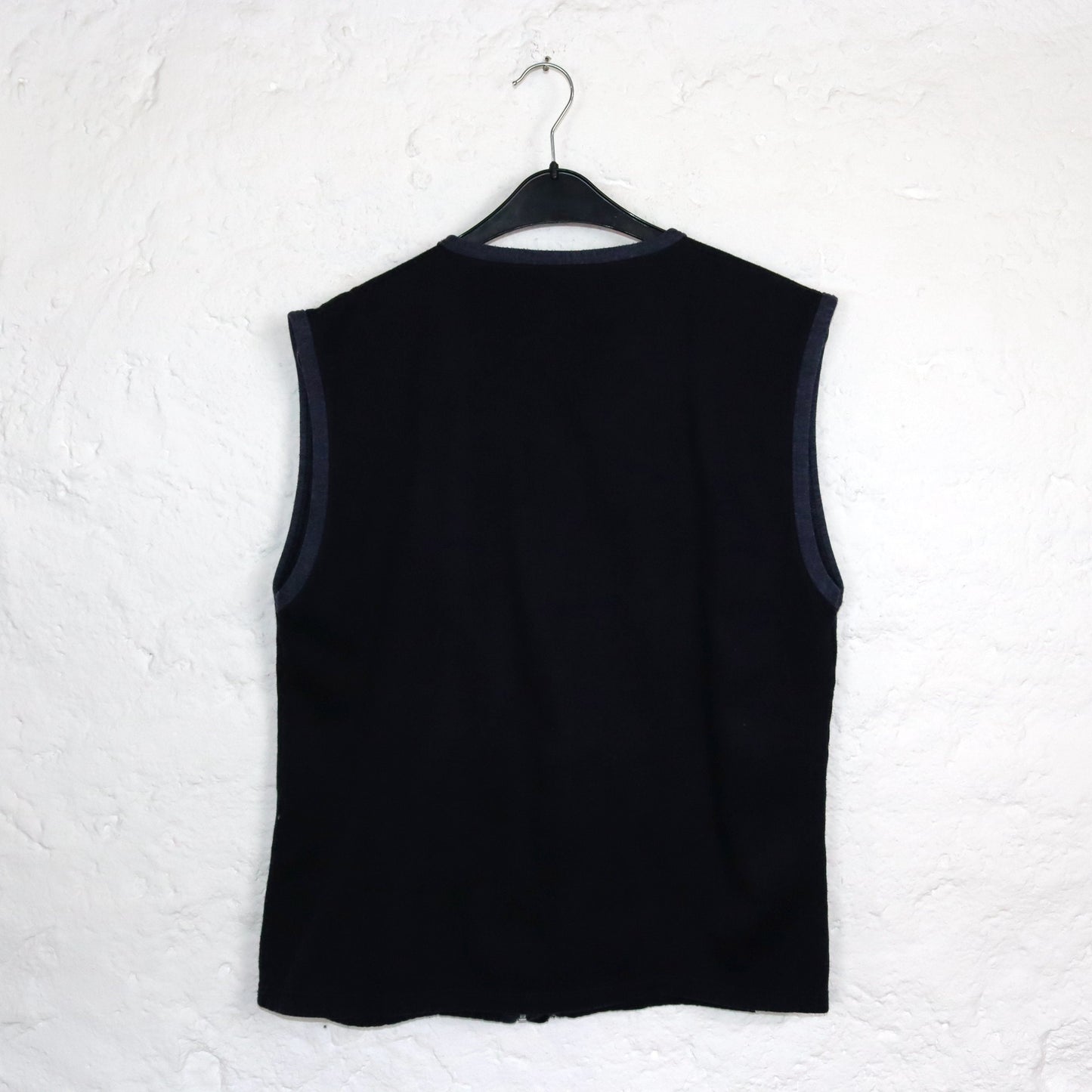 Vintage 80s 90s COMPANY vest zipper dark blue L