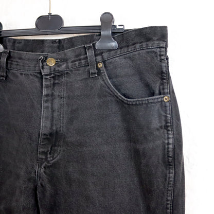 Vintage 80s 90s WRANGLER jeans pants black straight leg baggy W36 L30