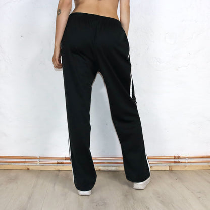 Vintage 80s 90s CHAMPION jogging pants tracksuit bottoms baggy black white XXL