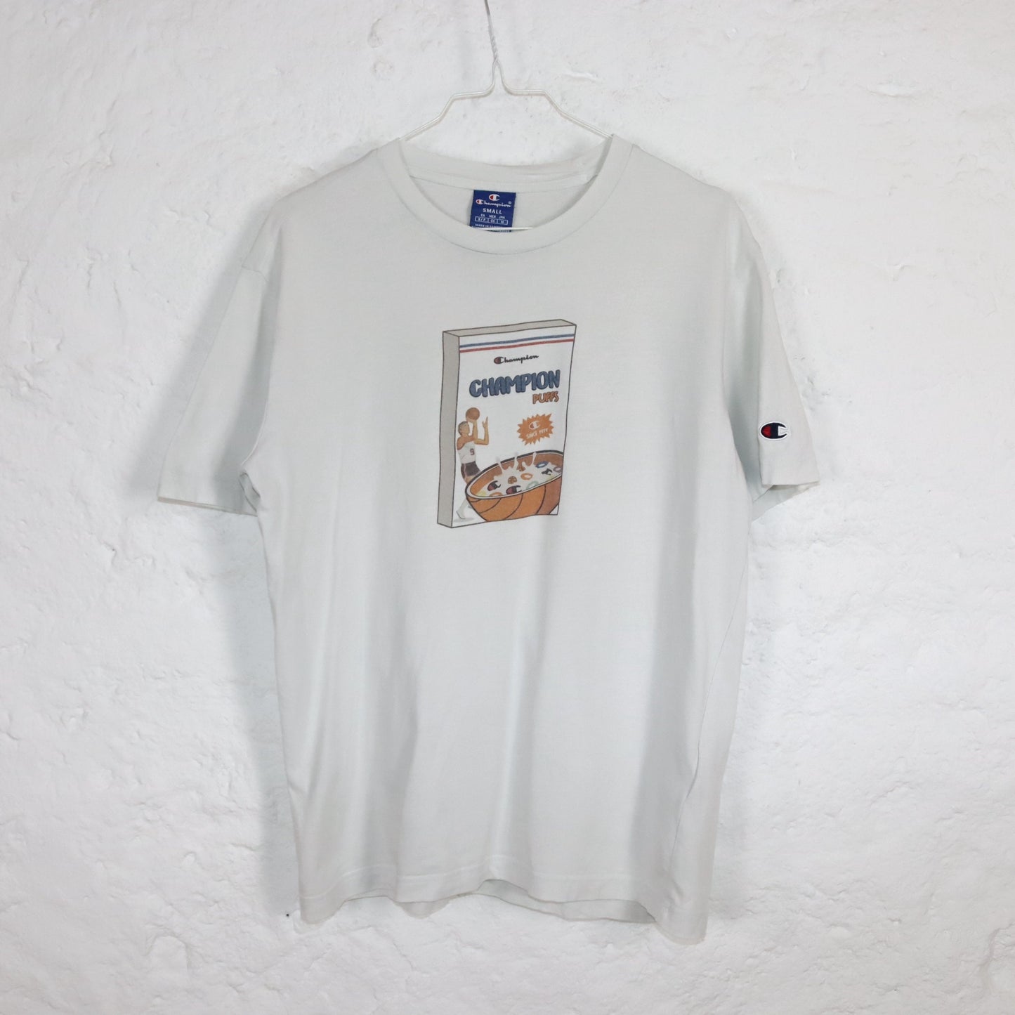 Vintage 00er Y2k CHAMPION T-Shirt Print weiß S