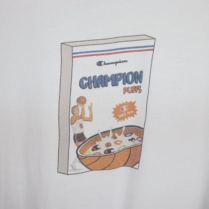 Vintage 00er Y2k CHAMPION T-Shirt Print weiß S