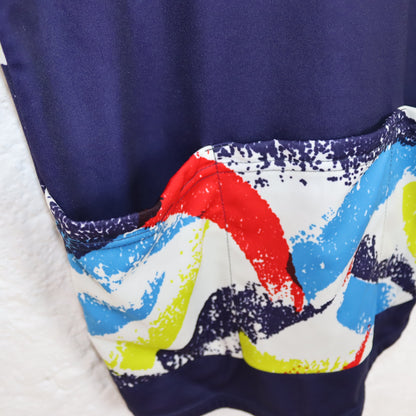 Vintage 80er 90er Radlershirt Fahrradtrikot crazy pattern bunt L