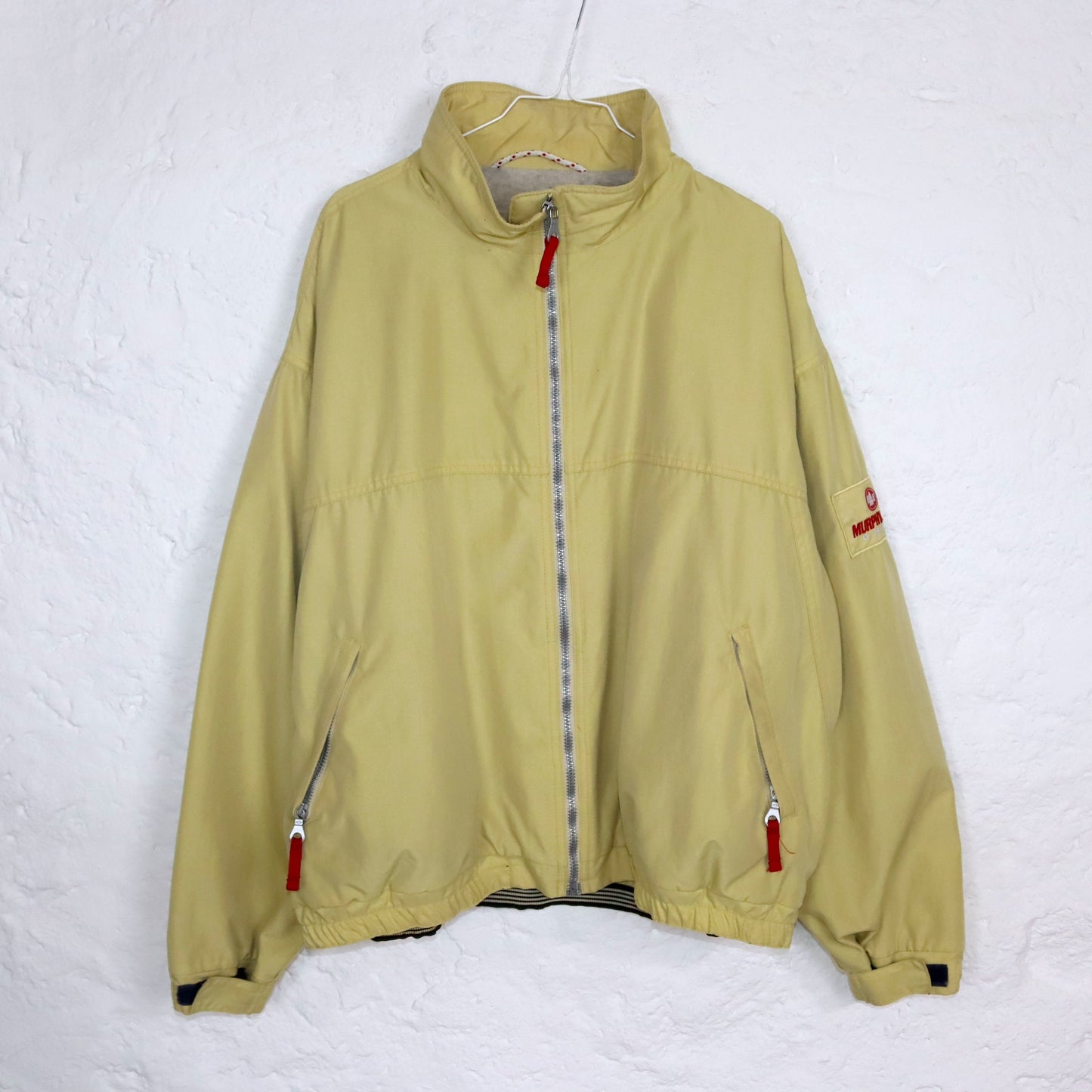 Vintage 80er 90er MURPHY & NYE Jacke leicht gefüttert Stehkragen gelb XXL