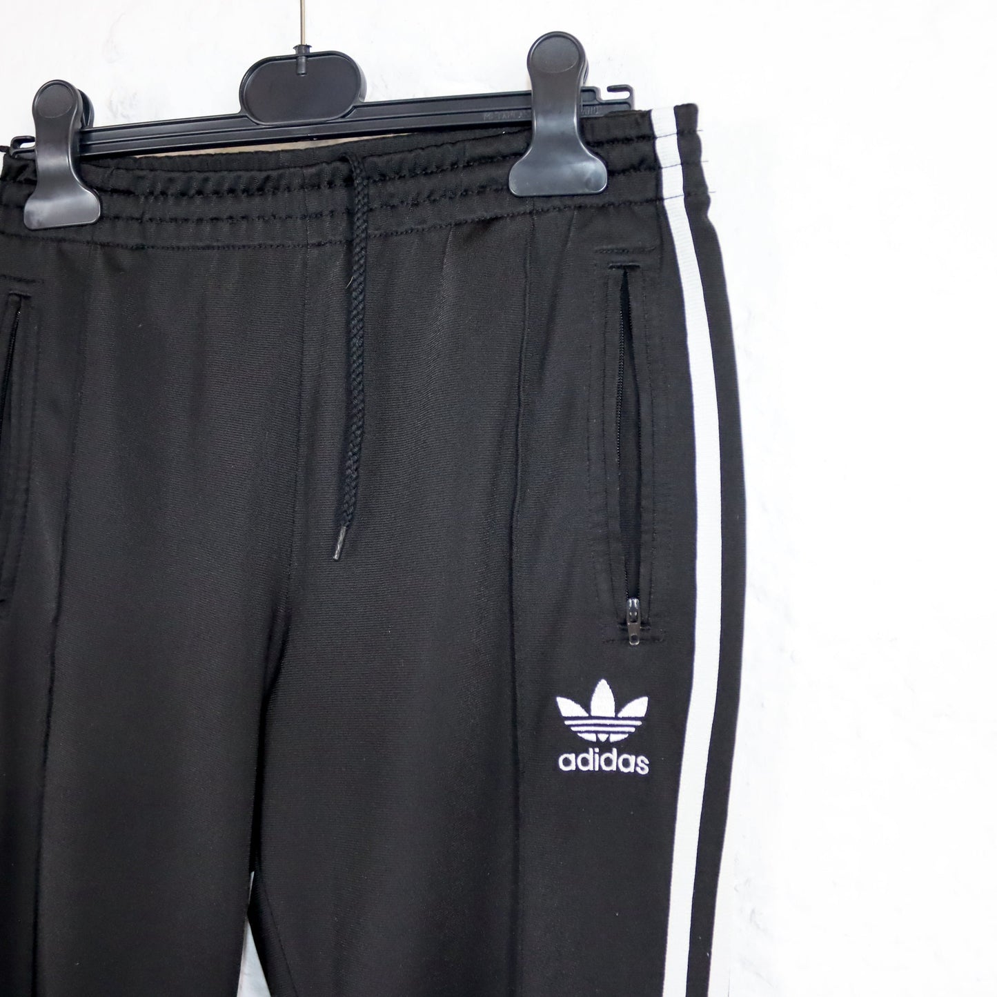 Vintage 00er Y2k ADIDAS Trainingshose Jogginghose schwarz weiß 36