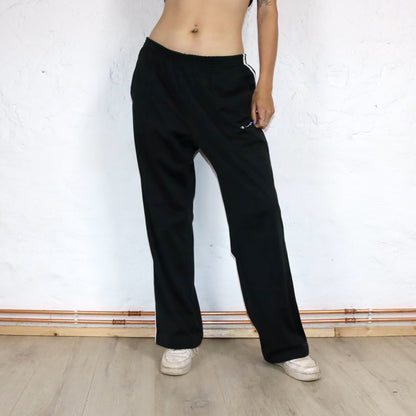 Vintage 80s 90s CHAMPION jogging pants tracksuit bottoms baggy black white XXL