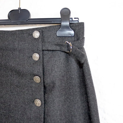 Vintage 80er 90er SUPERIOR Wollrock highwaist grau Minirock Wolle S