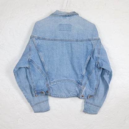 Vintage 80s 90s CHEF denim jacket light blue jacket L