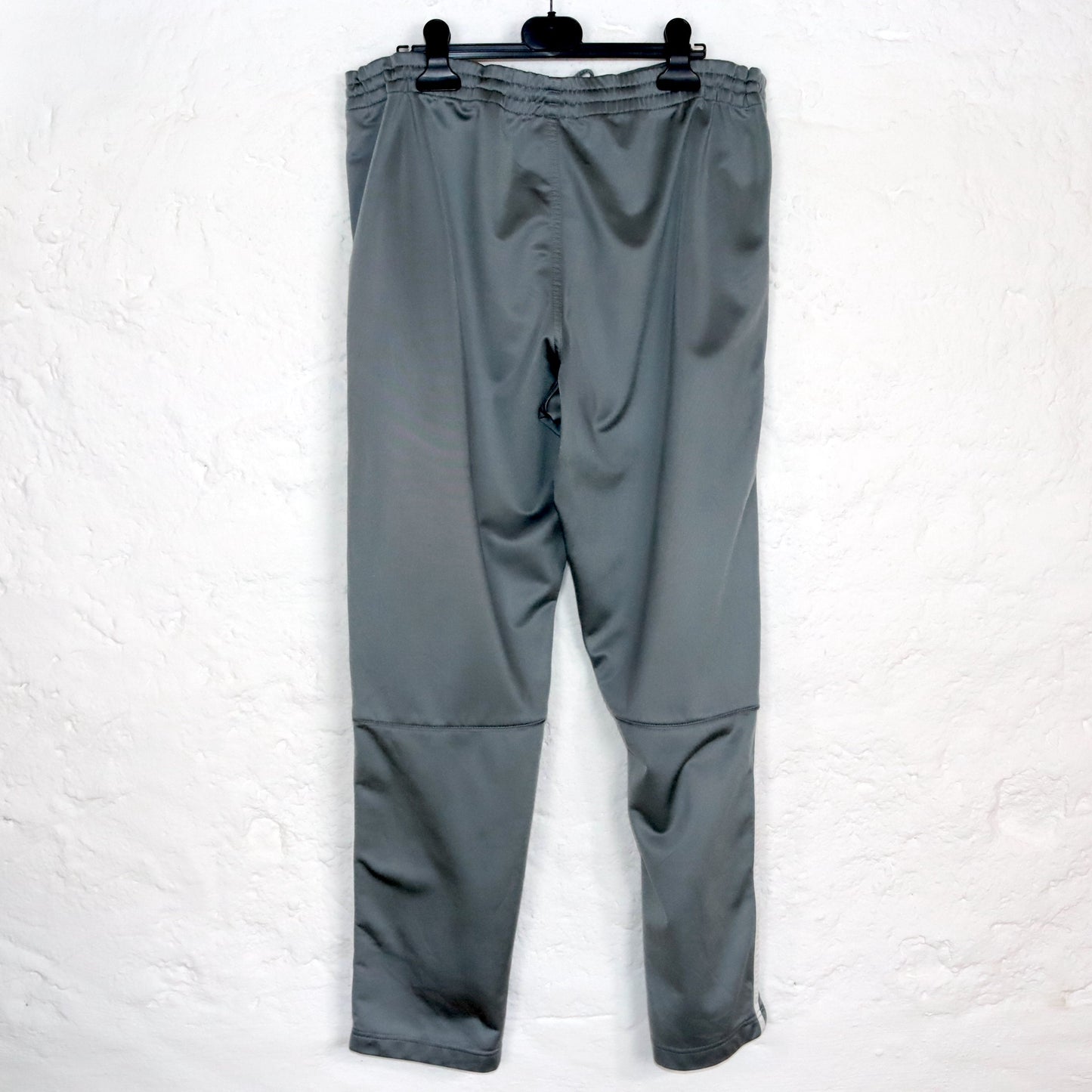 Vintage 80s 90s ADIDAS jogging pants tracksuit bottoms baggy straight leg grey D4 L