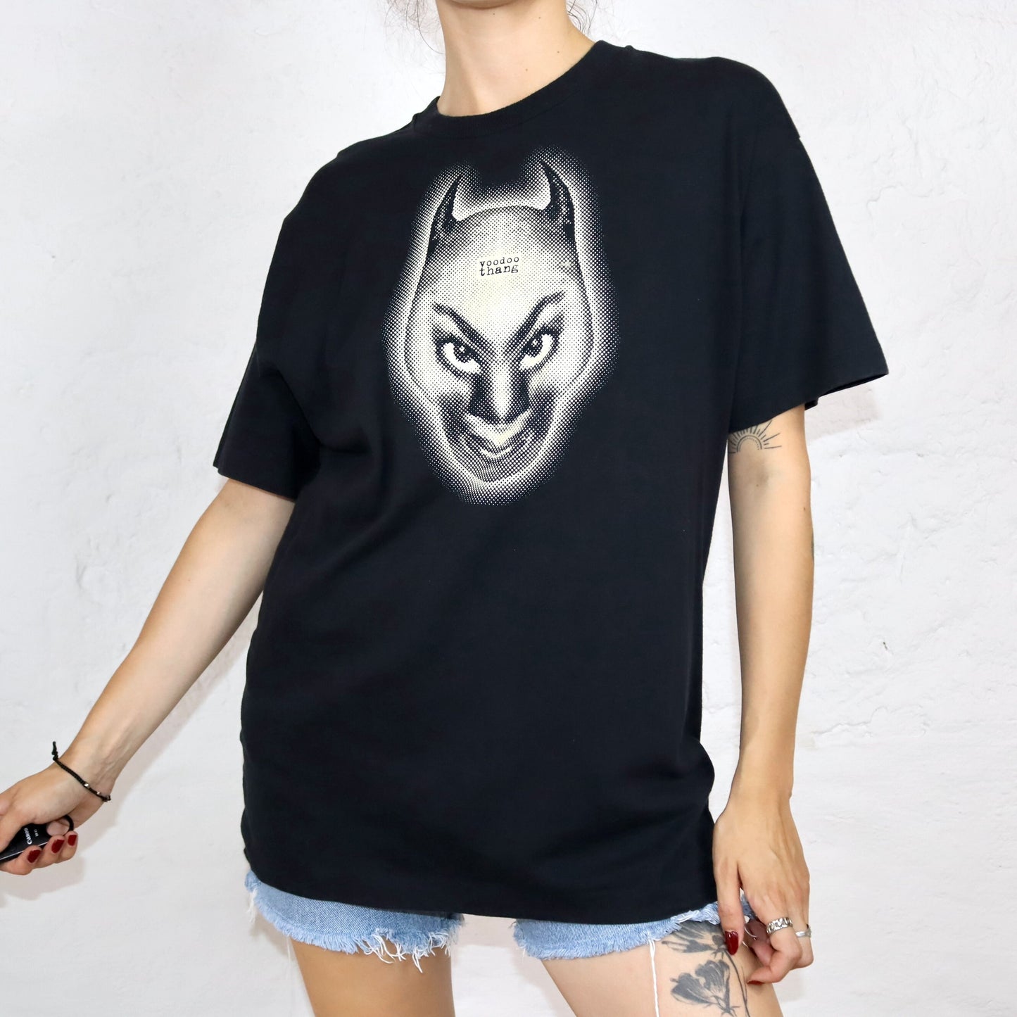 Vintage 80s 90s MDC t-shirt print voodoo thang single stitched black L