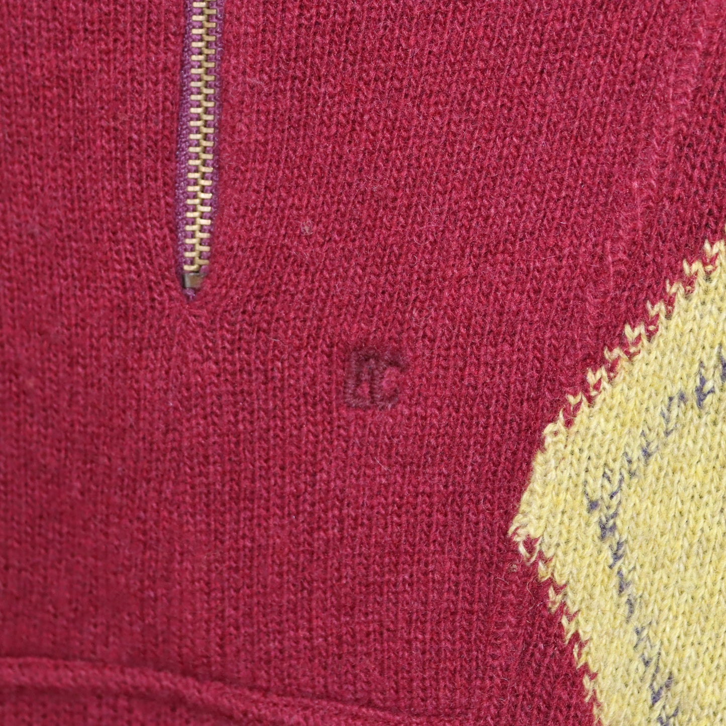 Vintage 80er 90er ENRICO COVERI Wollpullover Wolle Pullover Rollkragen Stehkragen kariert grün rot gelb XL