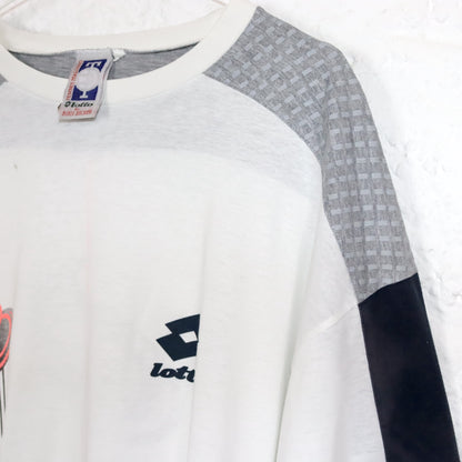 Vintage 80er 90er LOTTO for Boris Becker T-Shirt kurzarm Tennis weiß XL