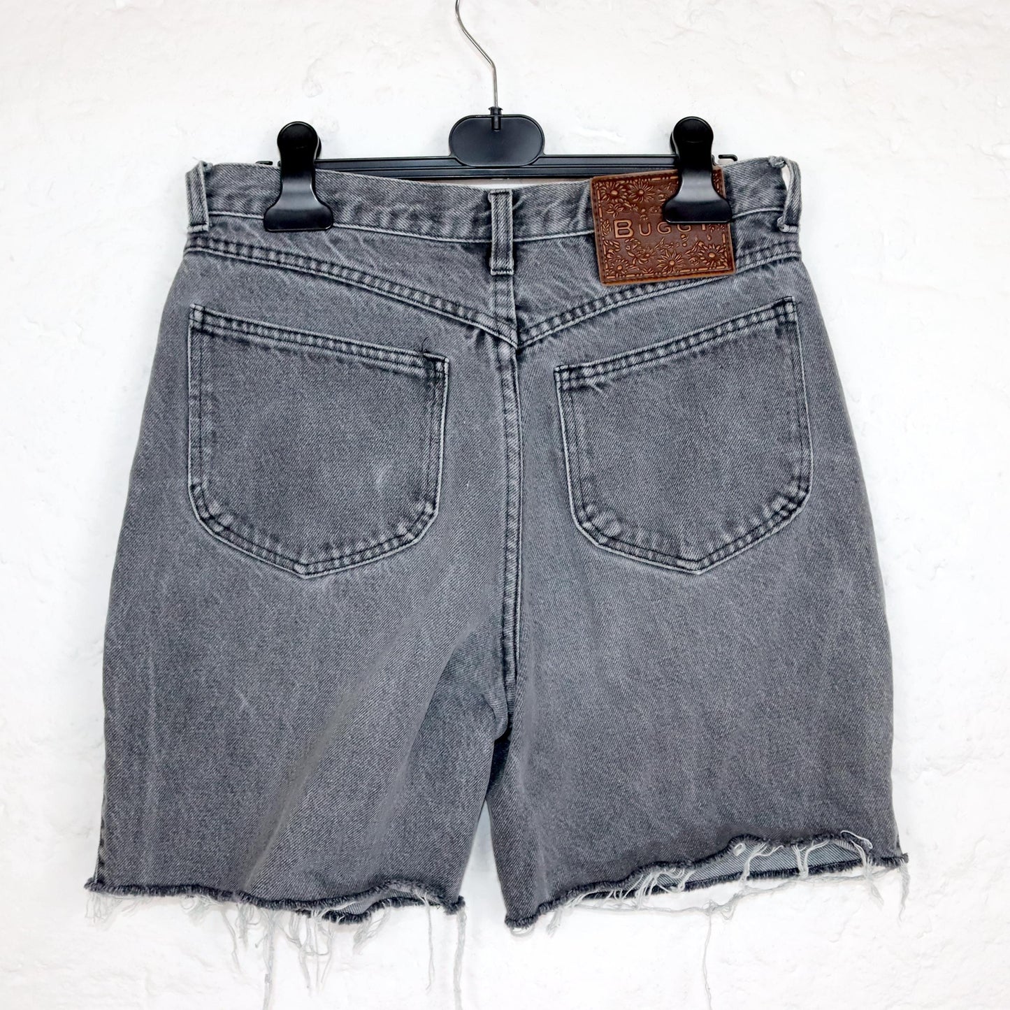 Vintage 80s 90s shorts with embroidery dark grey 38