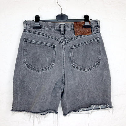 Vintage 80s 90s shorts with embroidery dark grey 38