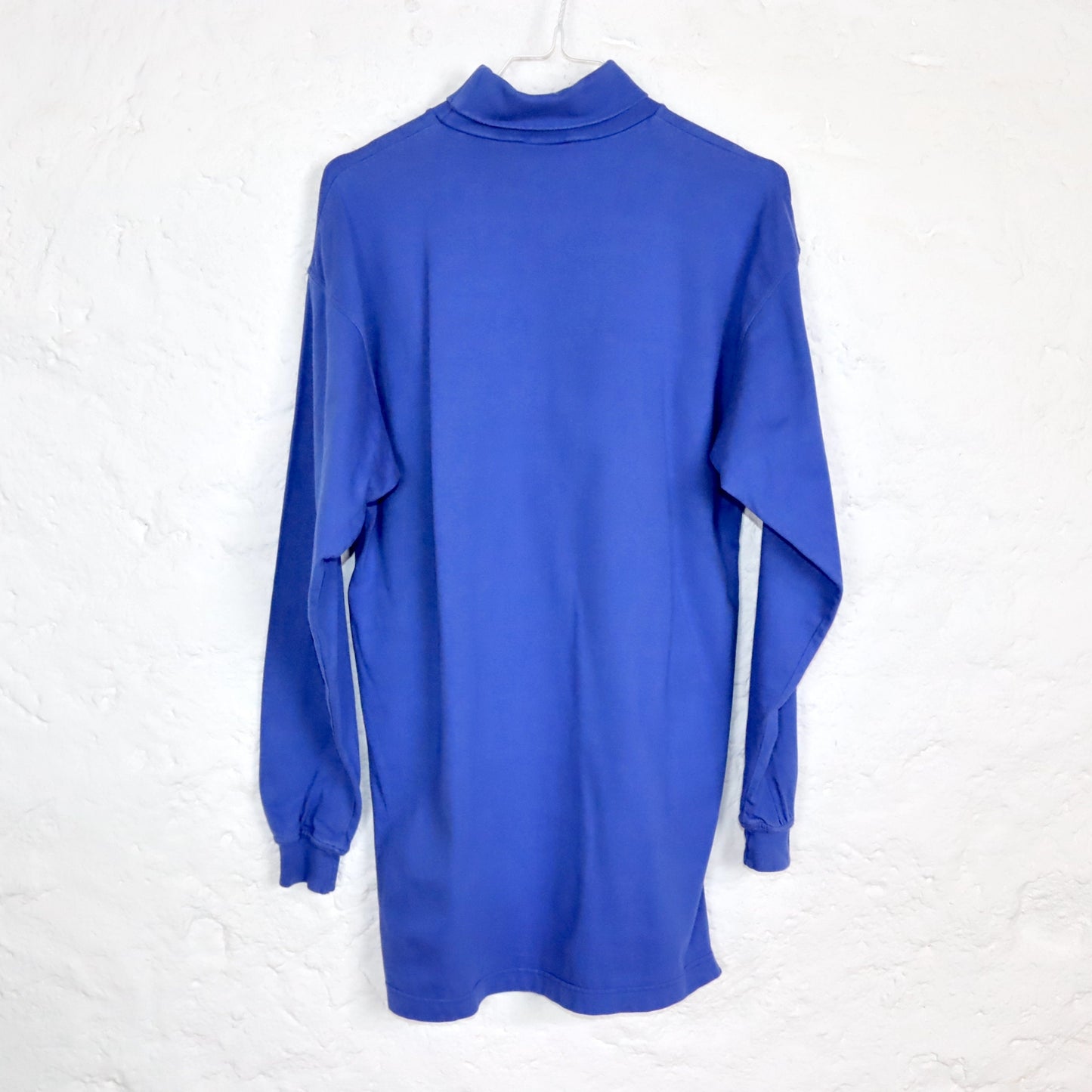 Vintage 80er 90er ADIDAS Shirt Rollkragenshirt langarm blau S
