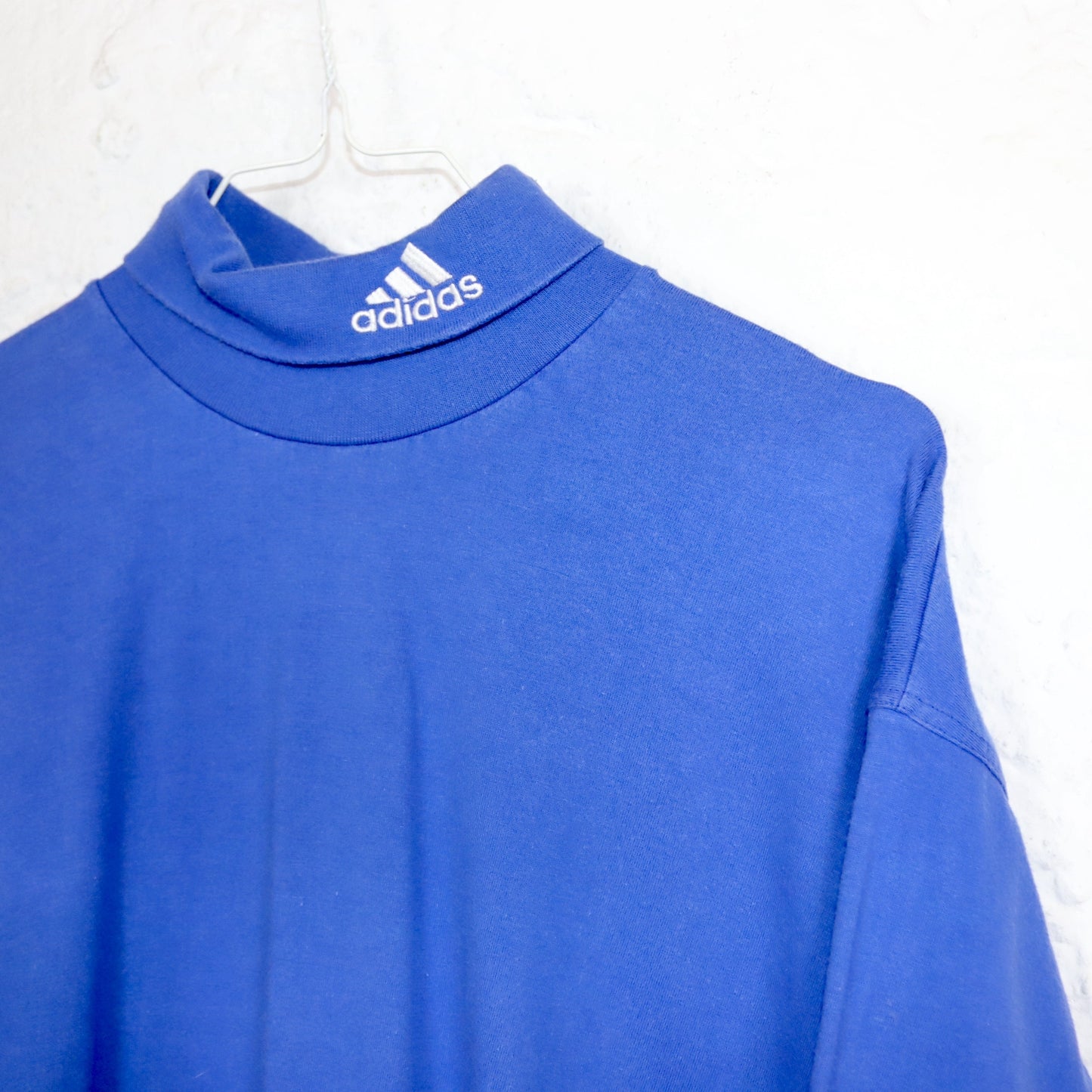 Vintage 80er 90er ADIDAS Shirt Rollkragenshirt langarm blau S