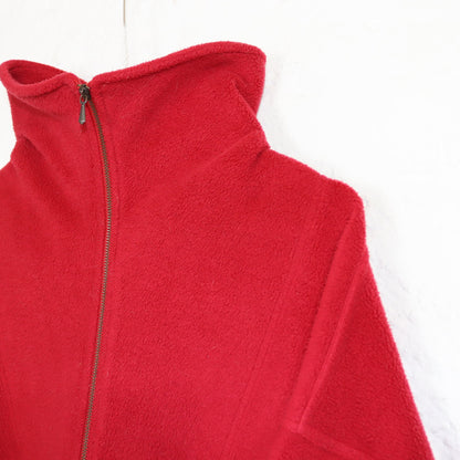 Vintage 80er 90er NORTH WESTERN Fleecepullover Pullover Stehkragen rot XXL