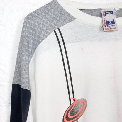 Vintage 80er 90er LOTTO for Boris Becker T-Shirt kurzarm Tennis weiß XL