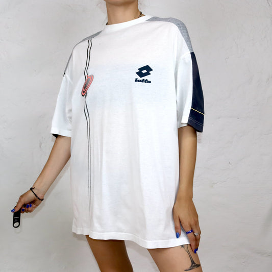 Vintage 80s 90s LOTTO for Boris Becker T-Shirt short sleeve Tennis white XL