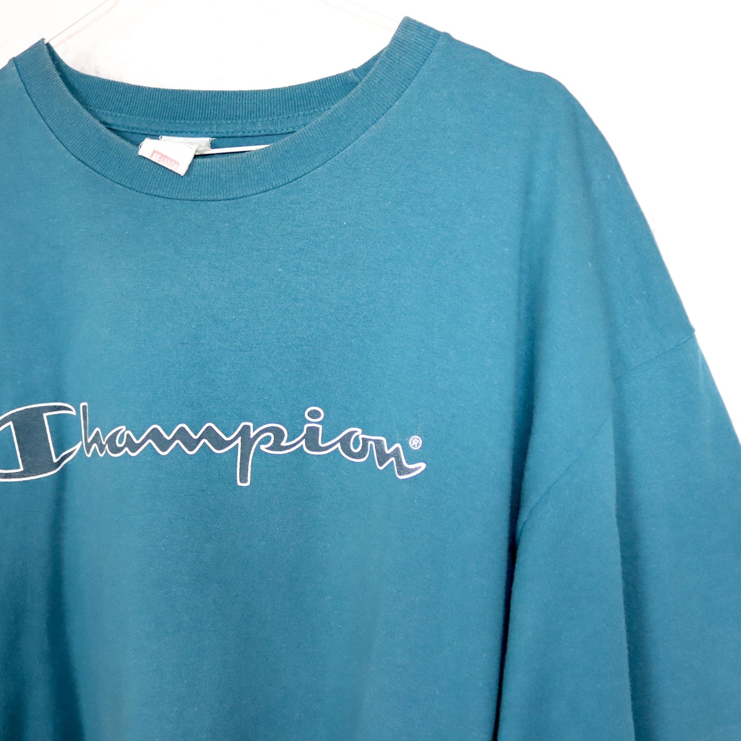 Vintage 80s 90s CHAMPION T-Shirt short sleeve turquoise XXL