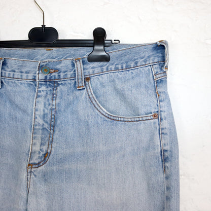 Vintage 80s 90s RIFLE Jorts shorts jeans baggy light blue W36