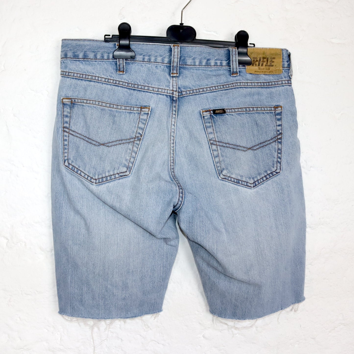 Vintage 80s 90s RIFLE Jorts shorts jeans baggy light blue W36