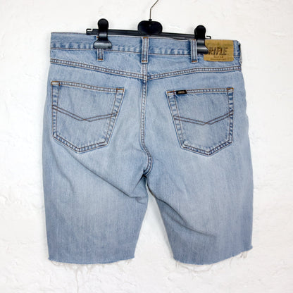 Vintage 80s 90s RIFLE Jorts shorts jeans baggy light blue W36