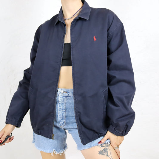 Vintage 90s 00s Y2k RALPH LAUREN POLO lightweight jacket transitional jacket dark blue M