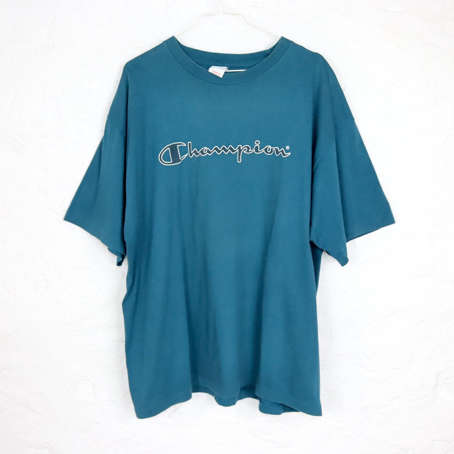 Vintage 80s 90s CHAMPION T-Shirt short sleeve turquoise XXL